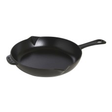 Patelnia tradycyjna Staub żeliwna 26 cm z metalowym uchwytem czarna