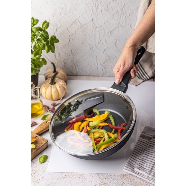 Patelnia głęboka Klausberg KB-7691 z powłoką marmurową non-stick 24 cm do smażenia i duszenia