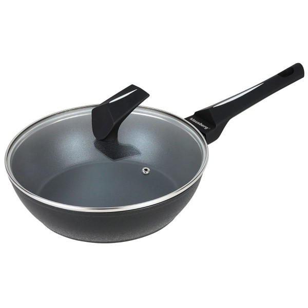Patelnia głęboka Klausberg KB-7691 z powłoką marmurową non-stick 24 cm do smażenia i duszenia