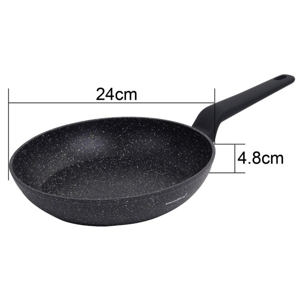 Patelnia Klausberg KB-7664 z powłoką marmurową 24cm idealna do smażenia codziennych dań