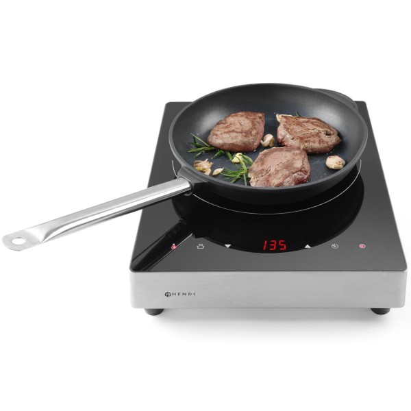 Patelnia indukcyjna Hendi Profi Line 629345 odlewana aluminium powlekana tytanem śr. 320 mm do smażenia potraw