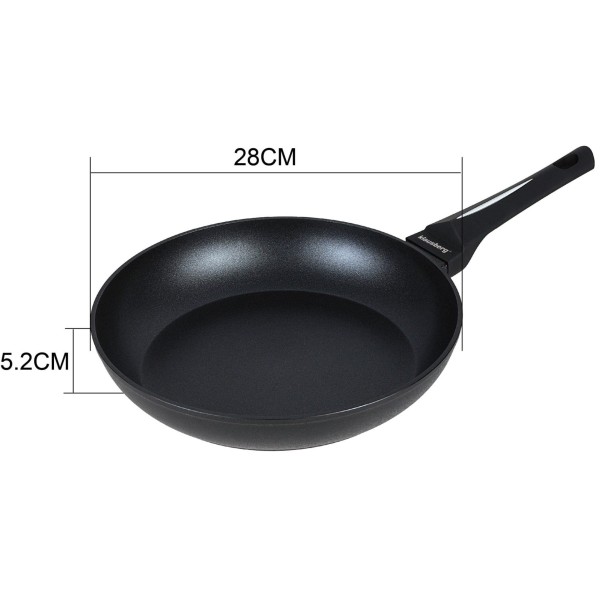 Patelnia Klausberg KB-7690 z powłoką marmurową non-stick 28 cm do smażenia bez przywierania