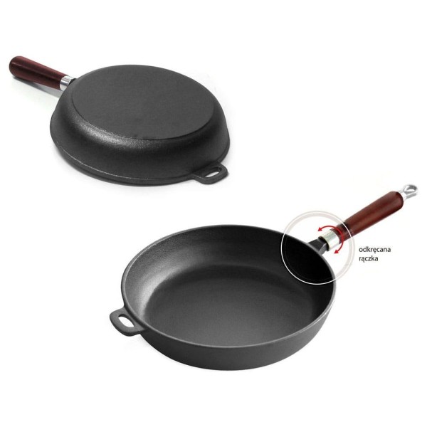 Patelnia żeliwna Krisberg KS-2560 28cm do smażenia i duszenia potraw