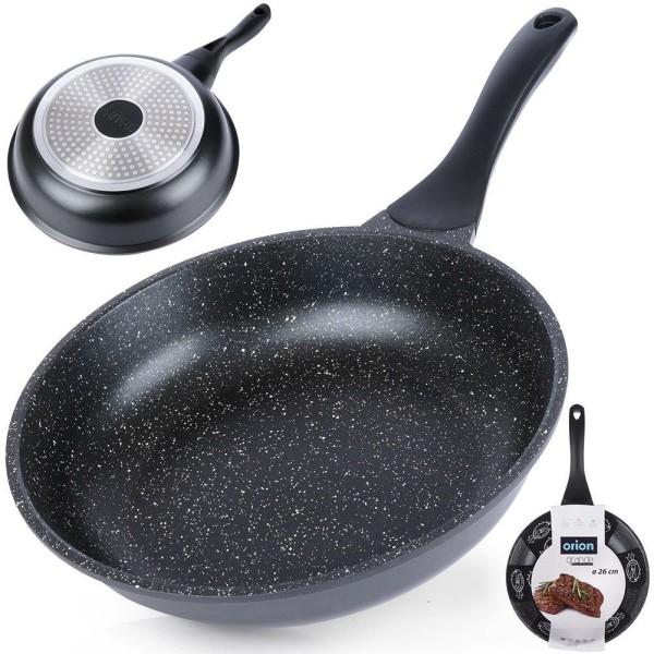 Patelnia tradycyjna Orion NON-STICK GRANDE 26 cm — granitowa, indukcja