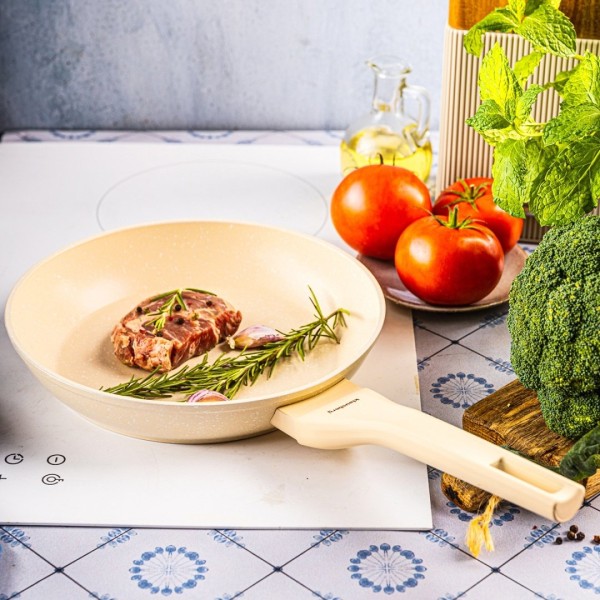 Пательня Klausberg KB-7989, мармурове покриття 24 см — для смаження на плиті та безпечного щоденного використання