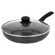 Patelnia Brunbeste BB-2844 z powłoką mamurową 30 cm z pokrywką do smażenia i duszenia