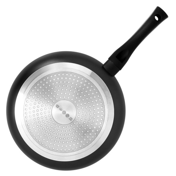 Patelnia Brunbeste BB-2844 z powłoką mamurową 30 cm z pokrywką do smażenia i duszenia