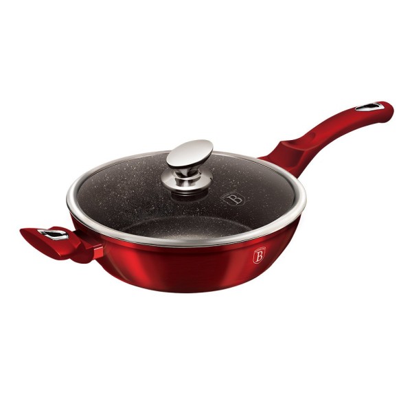 Patelnia tradycyjna Berlinger Haus BH-1260 głęboka 28 cm z pokrywą