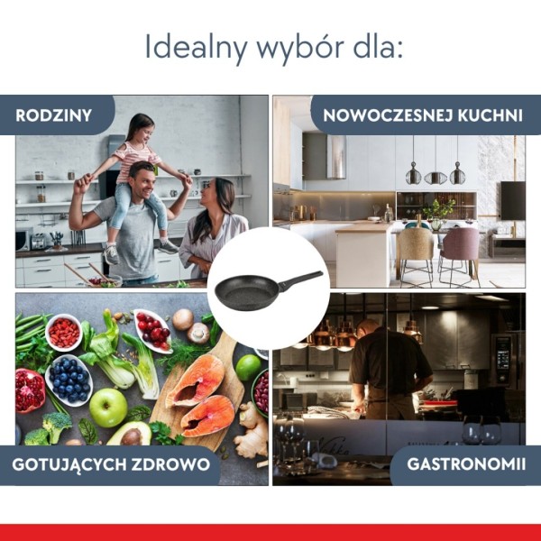 Сковорода Klausberg KB-7988, мармурове покриття 24 см — для смаження на плиті, щоденне приготування