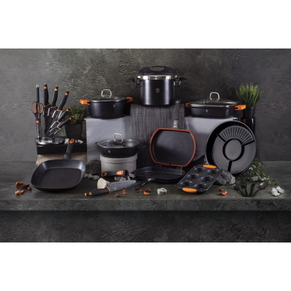 Patelnia wielofunkcyjna Berlinger Haus Granit Diamond 32 cm BH-1462 do smażenia i duszenia