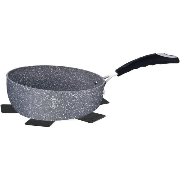 Patelnia głęboka Berlinger Haus Gray Stone Touch BH-1401-N do smażenia i duszenia potraw 26 cm