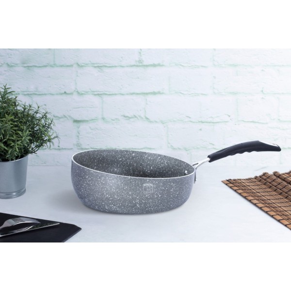 Patelnia głęboka Berlinger Haus Gray Stone Touch BH-1401-N do smażenia i duszenia potraw 26 cm
