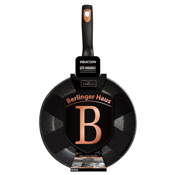 Patelnia granitowa Berlinger Haus Black Rose BH-1634 do smażenia i duszenia