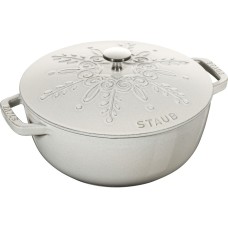 Гарний традиційний чавунний круглий каструля Staub Special Cocotte 3.6 л, кольору трюфеля для смачних і здорових страв
