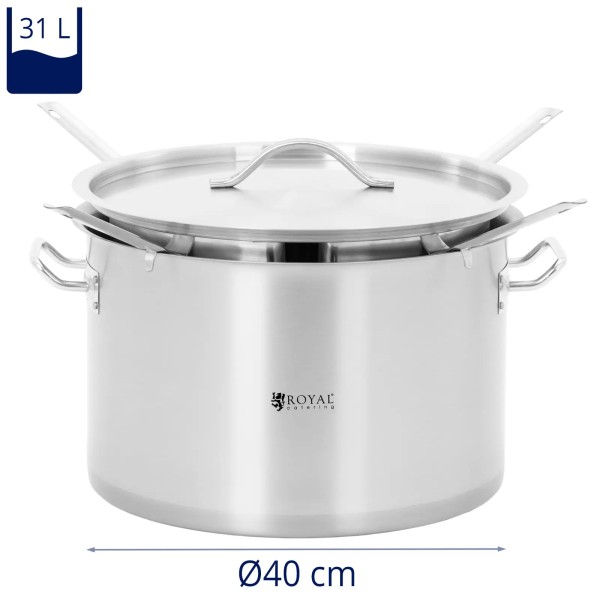 Garnek tradycyjny 40 cm 31 l do gotowania makaronu z 4 wkładami