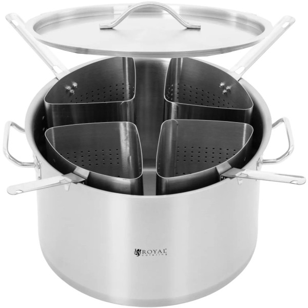 Garnek tradycyjny 40 cm 31 l do gotowania makaronu z 4 wkładami