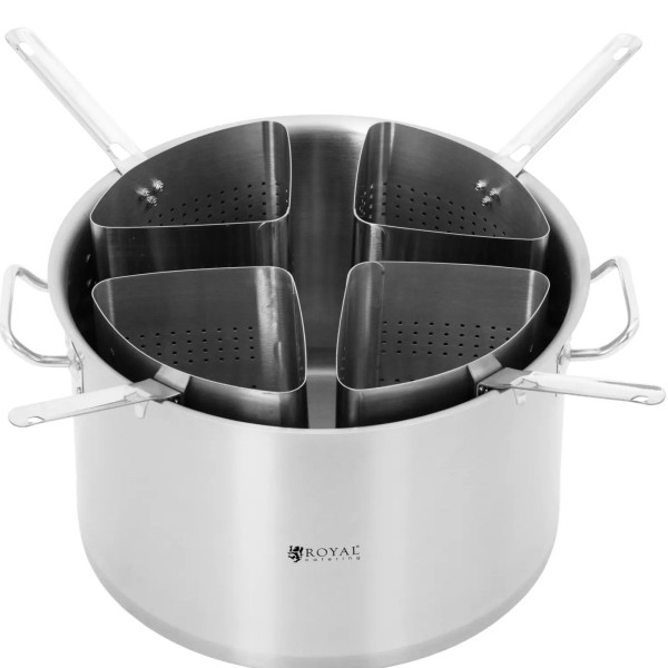 Garnek tradycyjny 40 cm 31 l do gotowania makaronu z 4 wkładami