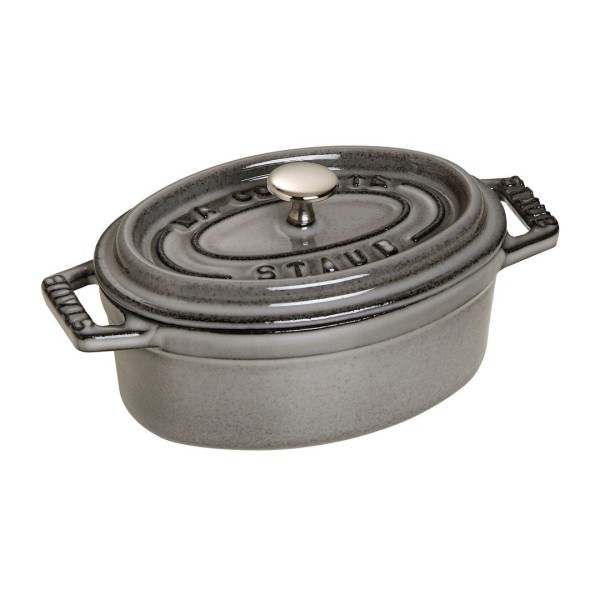 Гарячий посуд Staub Mini Cocotte овал, 250 мл, чавунний, графітовый для приготування