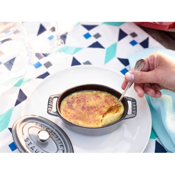 Гарячий посуд Staub Mini Cocotte овал, 250 мл, чавунний, графітовый для приготування