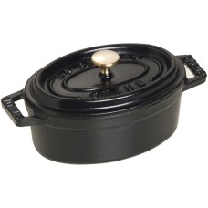 Гарнок традиційний Staub Mini Cocotte, овалний міні-горщик 250 мл, чорний