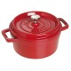 Garnek żeliwny Staub La Cocotte okrągły 2,6 l do duszenia i pieczenia, czerwony