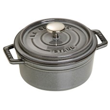 Каструля традиційна Staub La Cocotte 400 мл з чавуну, сіра для готування
