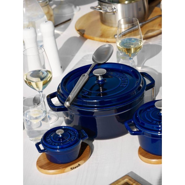 Garnek żeliwny Staub La Cocotte 3,8 l niebieski – idealny do duszenia i pieczenia