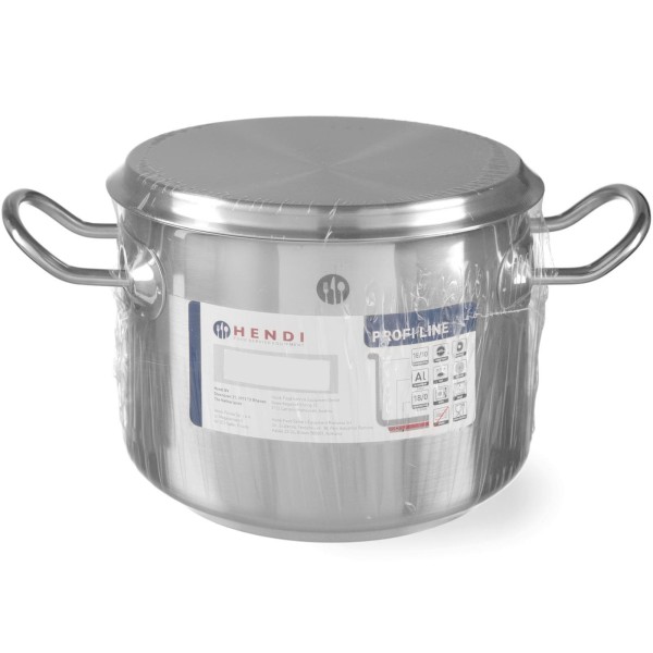 Garnki tradycyjne Hendi Profi Line Garnek niski 1,5 l z pokrywką śr. 160 x 75 h do gotowania