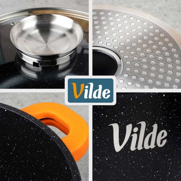 GARNEK GRANITOWY 4L 24cm Z POKRYWĄ Z AROMATYZEREM TERRUNA 199105