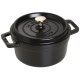 Каструля традиційна Staub La Cocotte, чавунна, кругла, 2.2 л, чорна для приготування їжі