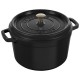 Гарний чавунний глибокий каструля Staub La Cocotte 4.8 л для приготування смачних страв