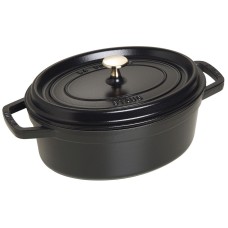 Гарнець традиційний Staub La Cocotte овальний 3,2 л для запікання та тушкування, чорний