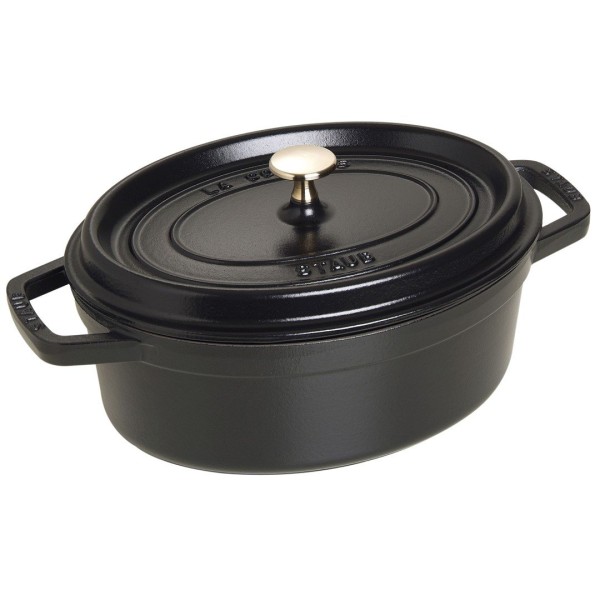 Гарнець традиційний Staub La Cocotte овальний 3,2 л для запікання та тушкування, чорний