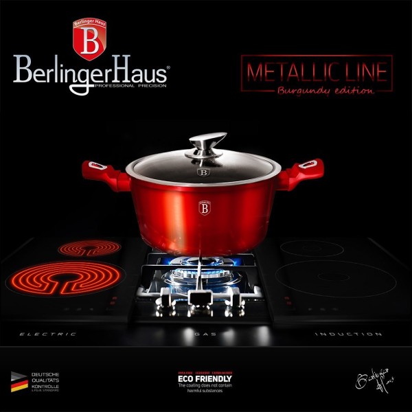 Garnek Berlinger Haus BH-1257-N 4.1L 24cm Metallic Burgundy do gotowania i duszenia