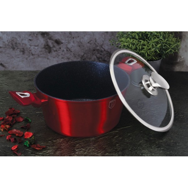 Garnek Berlinger Haus BH-1257-N 4.1L 24cm Metallic Burgundy do gotowania i duszenia