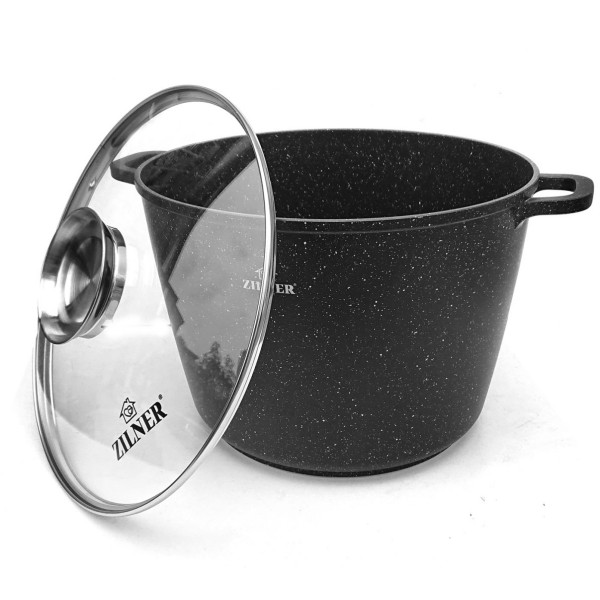 Garnek marmurowy Zilner ZL-7009, 6.2L, 24cm do gotowania wysokiego