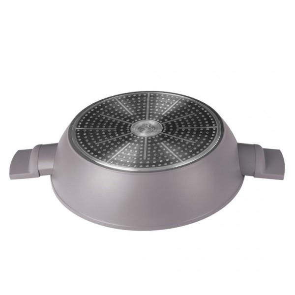 Каструля Berlinger Haus BH-8099, титанова плоска з кришкою 30 см, для готування на плиті та в духовці