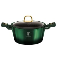 Garnk granitowy Berlinger Haus Metallic Line Emerald BH-6059 6,1L 28cm do gotowania na kuchence