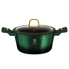 Garnk granitowy Berlinger Haus Metallic Line Emerald BH-6059 6,1L 28cm do gotowania na kuchence