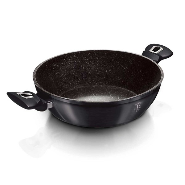 Garnek niski Berlinger Haus Metallic Line Carbon Pro BH-6898, 3.8L, 28cm, z powłoką granitową, idealny do duszenia i smażenia