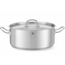 Garnek tradycyjny Hendi Kitchen Line niski 7,3 l z pokrywką do kuchni