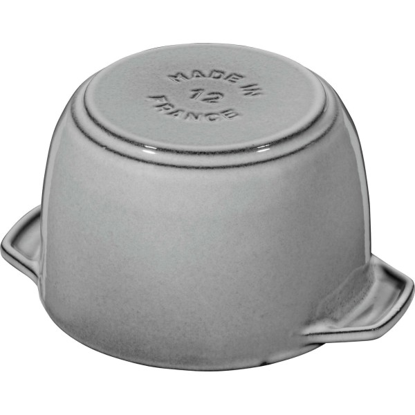 Гарячий горщик Staub La Cocotte, круглий маленький 725 мл, графітовий для приготування страв