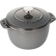 Гарячий горщик Staub La Cocotte, круглий маленький 725 мл, графітовий для приготування страв
