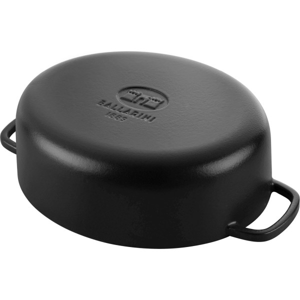 Garnek żeliwny Ballarini Bellamonte owalny 4.5 l czarny do duszenia i pieczenia