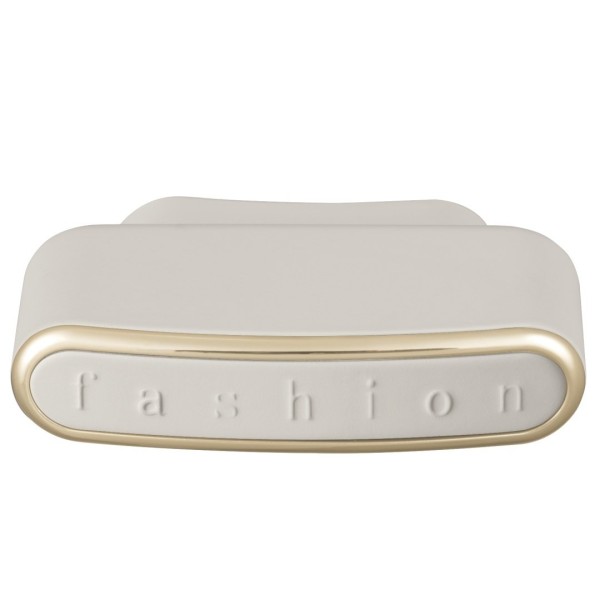 Garnek tradycyjny Fashion TV FTV-0066 28 cm, płytki z pokrywką, matte cream gold