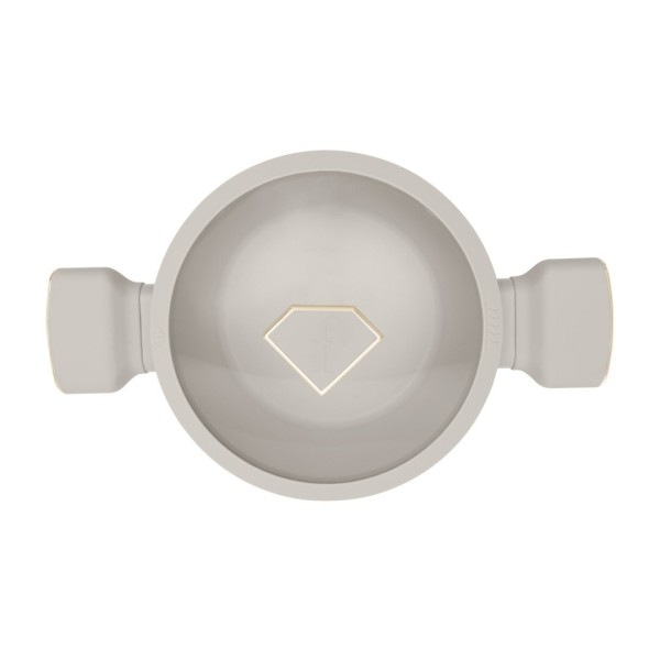 Garnek tradycyjny Fashion TV FTV-0066 28 cm, płytki z pokrywką, matte cream gold