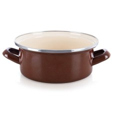 Каструля BROWN ORION 113363, емальована 20.5 см 2.2 л для приготування на індукції та газі