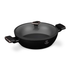 Garnek tradycyjny, Fashion TV FTV-0035, niski 28 cm z pokrywką, matte black/rose gold