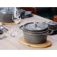 Гарячий посуд, Staub La Cocotte, чавунний круглий каструля 2,2 л, графітова