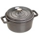 Гарячий посуд, Staub La Cocotte, чавунний круглий каструля 2,2 л, графітова